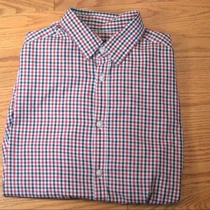 H&M Red and Blue Gingham Button Up Shirt